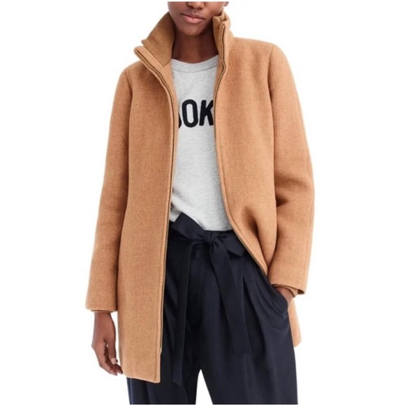 J. Crew Jackets & Blazers - J. Crew Lodge Stadium Coat Italian Wool blend camel brown heavy warm pockets 2